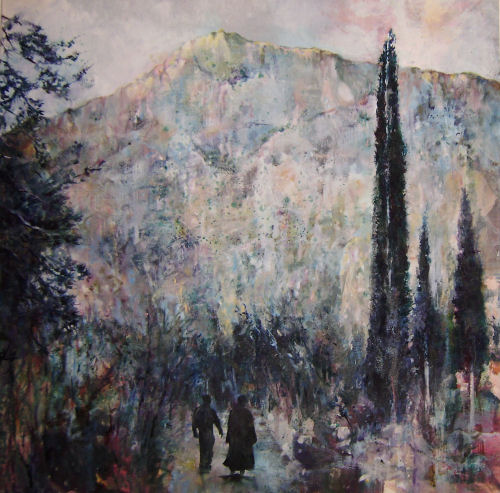 Approach to the Sanctuary, painting from Delphi Series by Dor Duncan