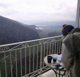 Painting on site at Delphi, Greece, winter 2009