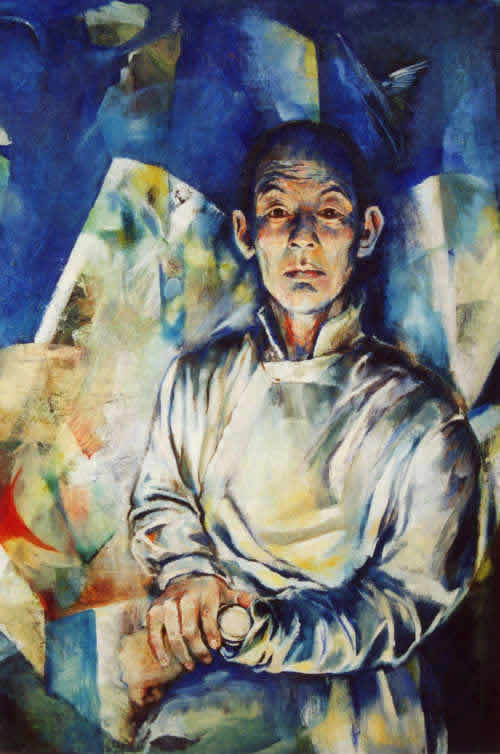 Nightwatch, oil on canvas by Dor Duncan, from Portraits and People Paintings, D'Or Gallery of figurative contemporary art